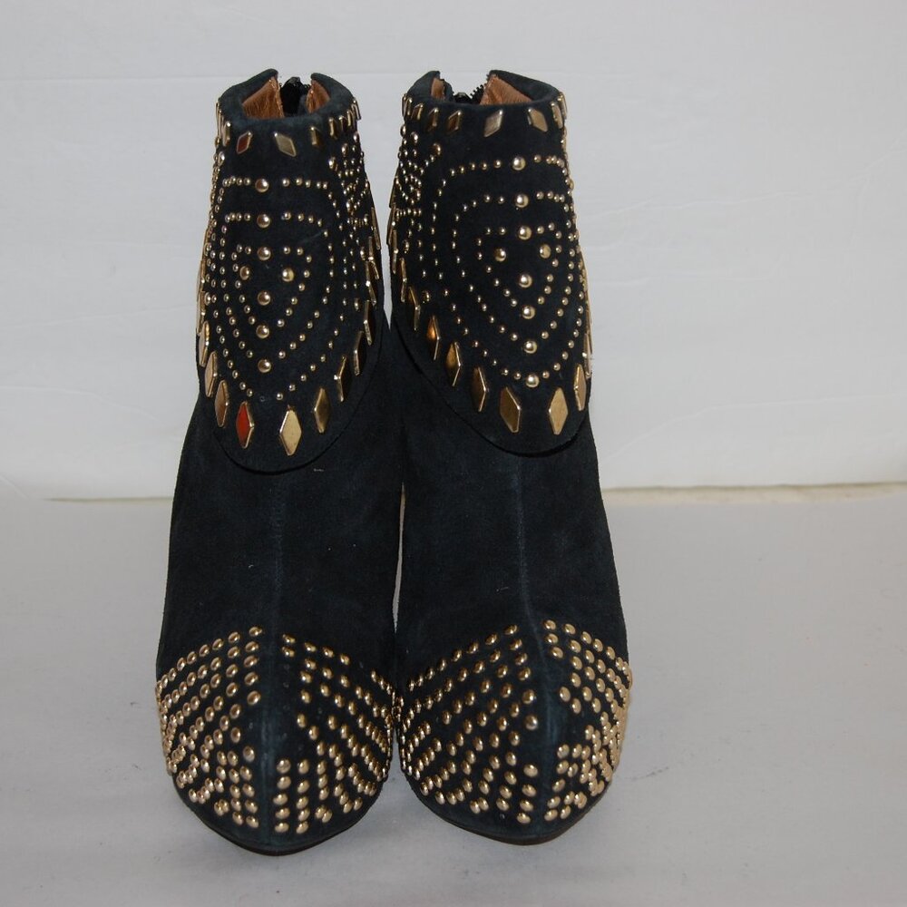 US 10❤️Jeffrey Campbell HIGH HEEL LESS PLATFORM SUEDE LEATHER Studded PUMPS